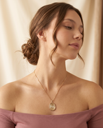 Clear Swirl Oval Pendant Necklace – view 3