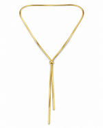 Herringbone Slider Lariat Necklace – view 1