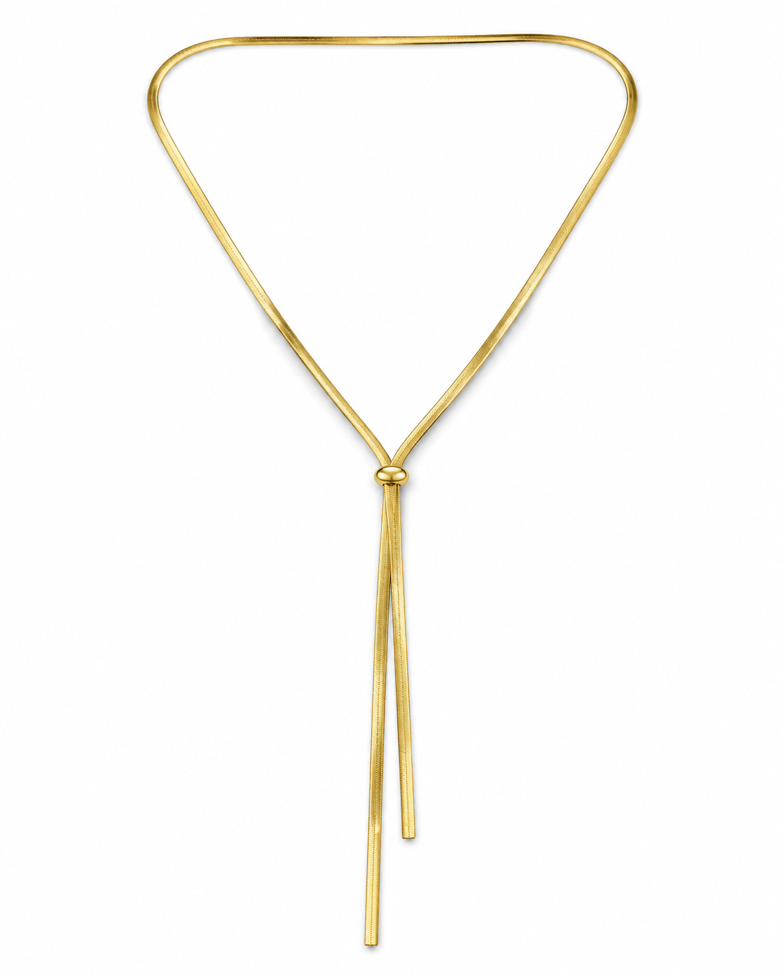 Herringbone Slider Lariat Necklace – view 1