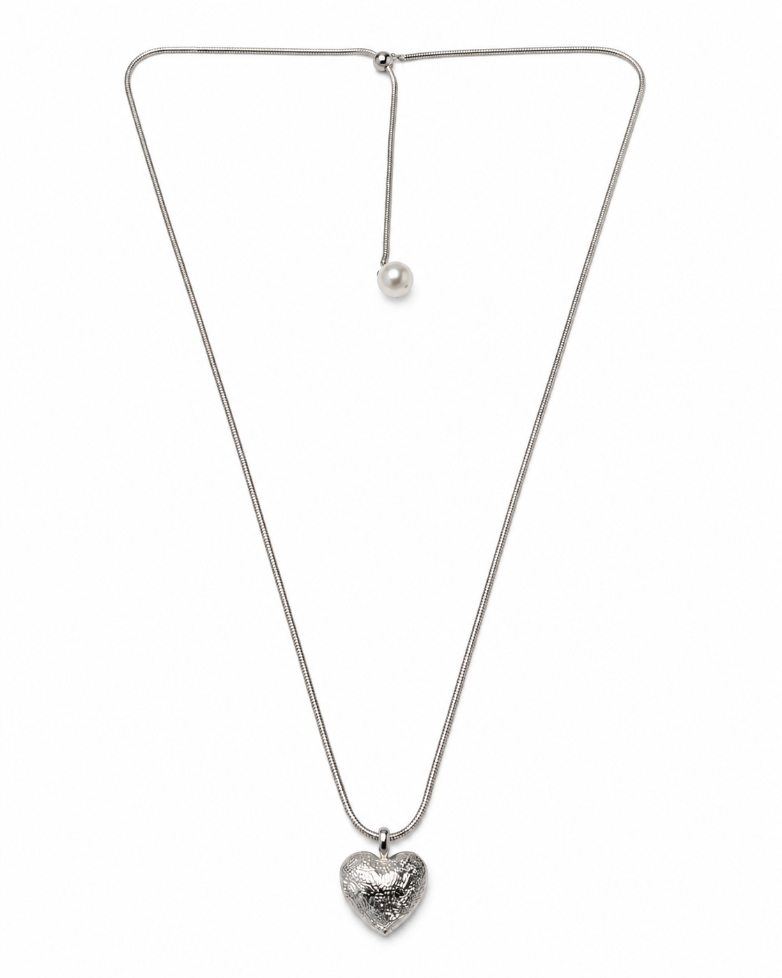 Textured Puff Heart Necklace – view 1