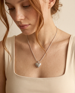 Textured Puff Heart Necklace – view 3