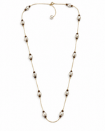 Pearl Rondelle Station Necklace – view 1
