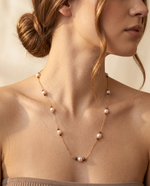 Pearl Rondelle Station Necklace – view 3