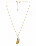 Crystal Feather Pendant Necklace – view 1