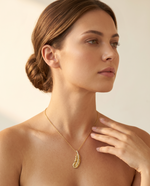 Crystal Feather Pendant Necklace – view 3
