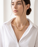 Four Strand Snake Chain Sphere Necklace – view 2