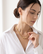 Four Strand Snake Chain Sphere Necklace – view 3
