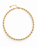 Gold Oval Bead Necklace – view 1