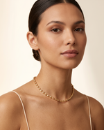 Gold Oval Bead Necklace – view 2
