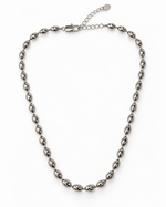 Silver Oval Bead Necklace – view 1