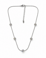 Silver Sparkle Cluster Station Necklace – view 1