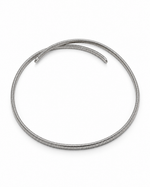 Silver Coiled Omega Wrap Collar Necklace – view 1