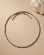 Silver Coiled Omega Wrap Collar Necklace – view 4
