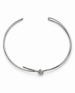 Silver Knot Wire Collar Necklace – view 1