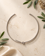 Silver Knot Wire Collar Necklace – view 4