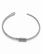 Silver Coiled Wire Collar Necklace – view 1