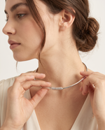 Silver Coiled Wire Collar Necklace – view 3
