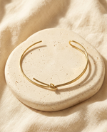 Gold Knot Wire Collar Necklace – view 4