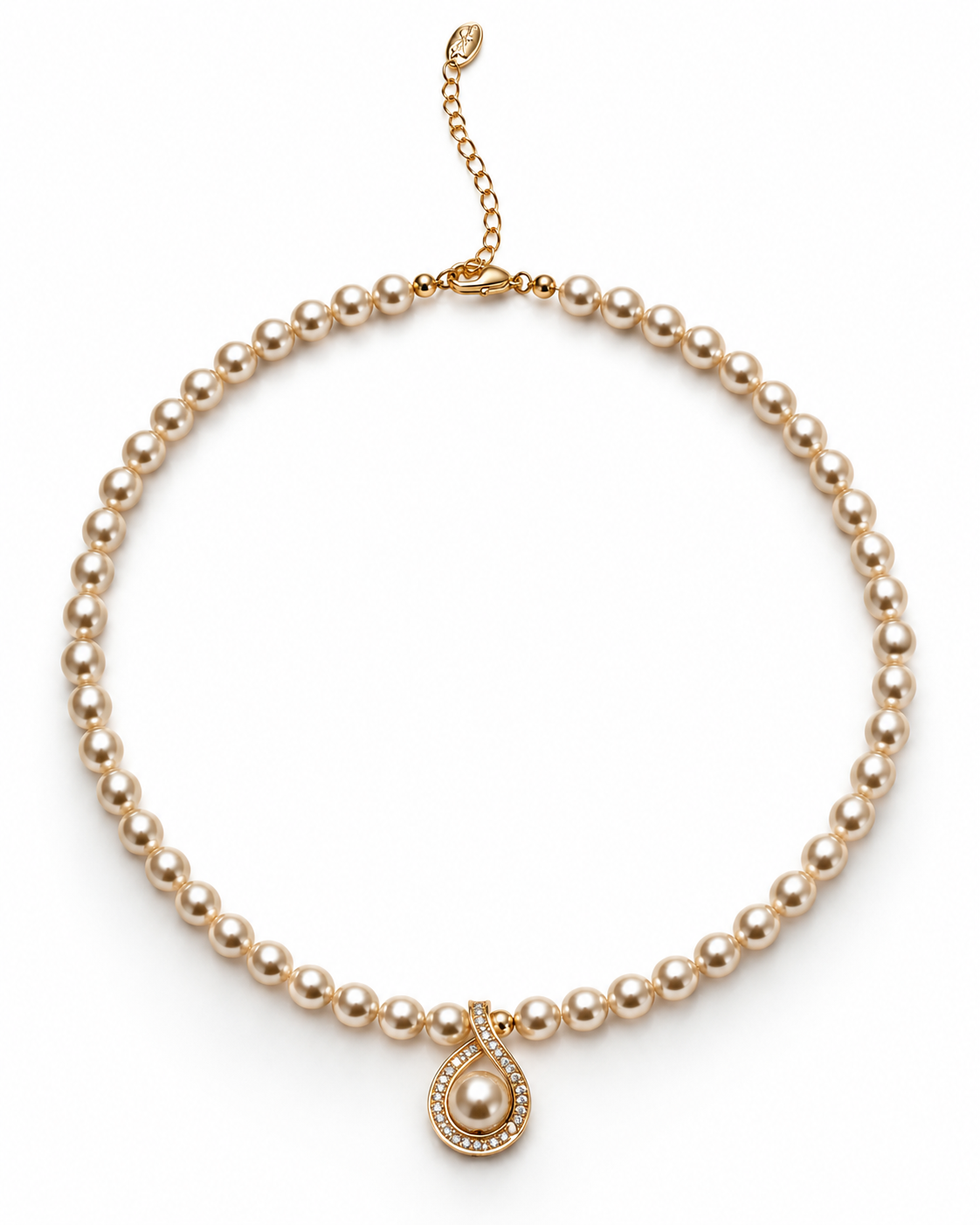 TWISTED TEARDROP PEARL NECKLACE