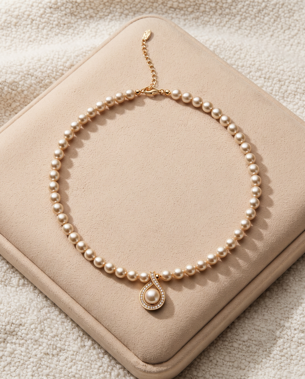 TWISTED TEARDROP PEARL NECKLACE