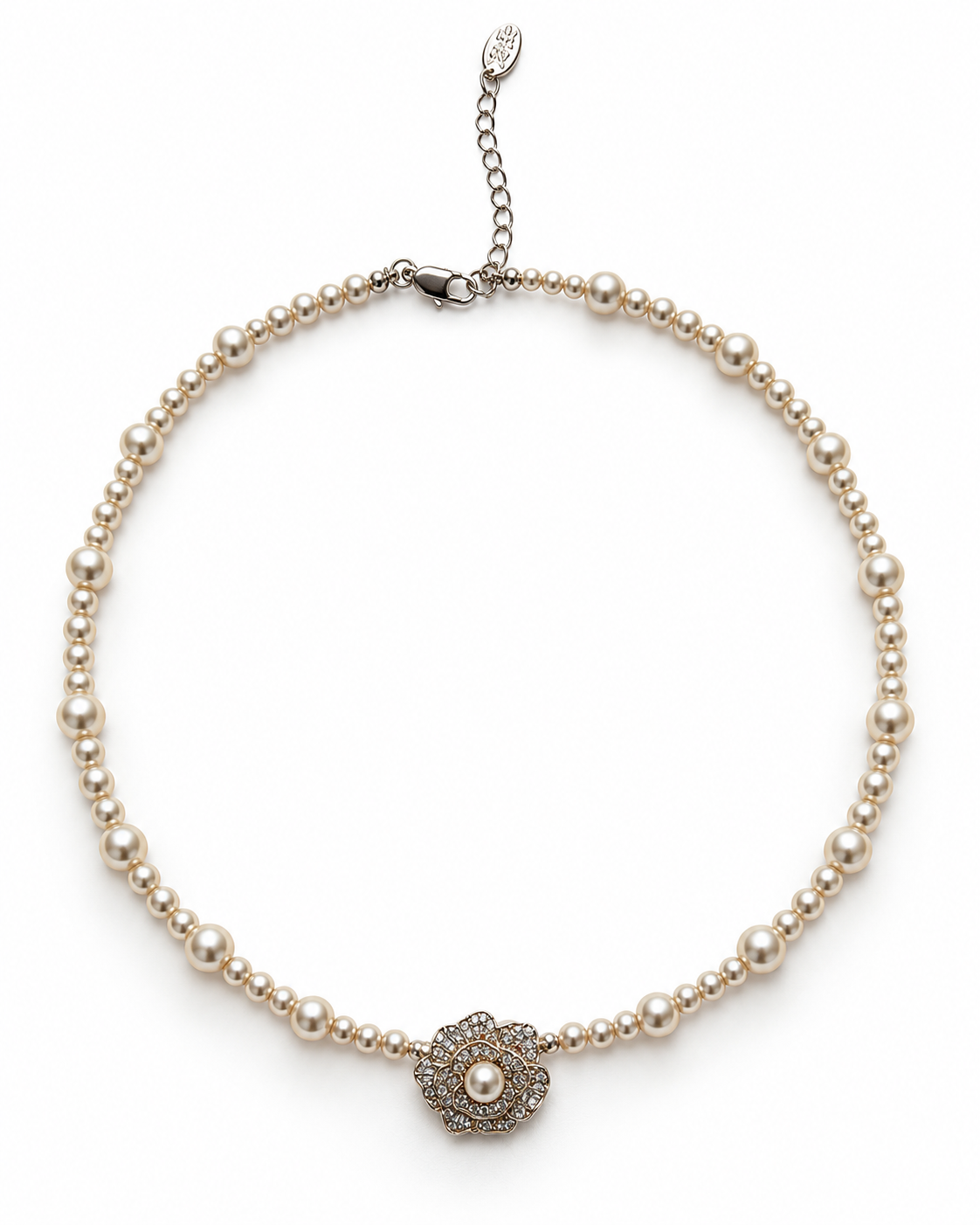 BLOOM MEDALLION PEARL NECKLACE