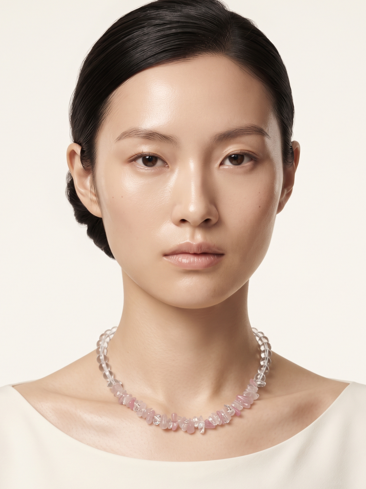 PINK CHIP BEAD NECKLACE