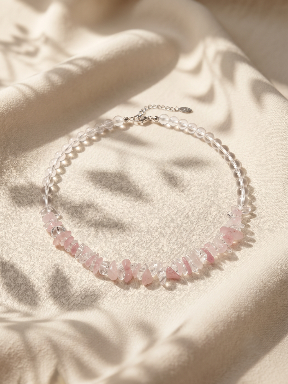 PINK CHIP BEAD NECKLACE