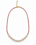 FACETED BEAD PEARL NECKLACE