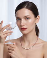 FACETED BEAD PEARL NECKLACE