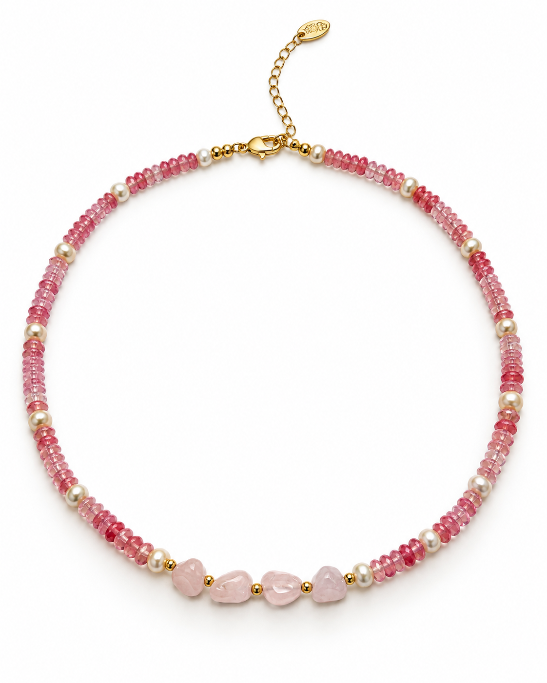 TRIO STONE BEAD NECKLACE