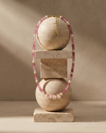 TRIO STONE BEAD NECKLACE