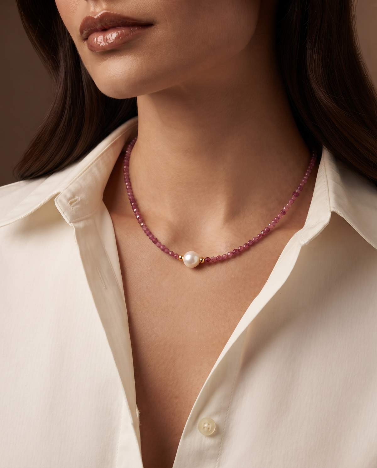 CENTRE PEARL BEAD NECKLACE