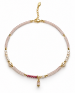 BEADED DROP ACCENT NECKLACE