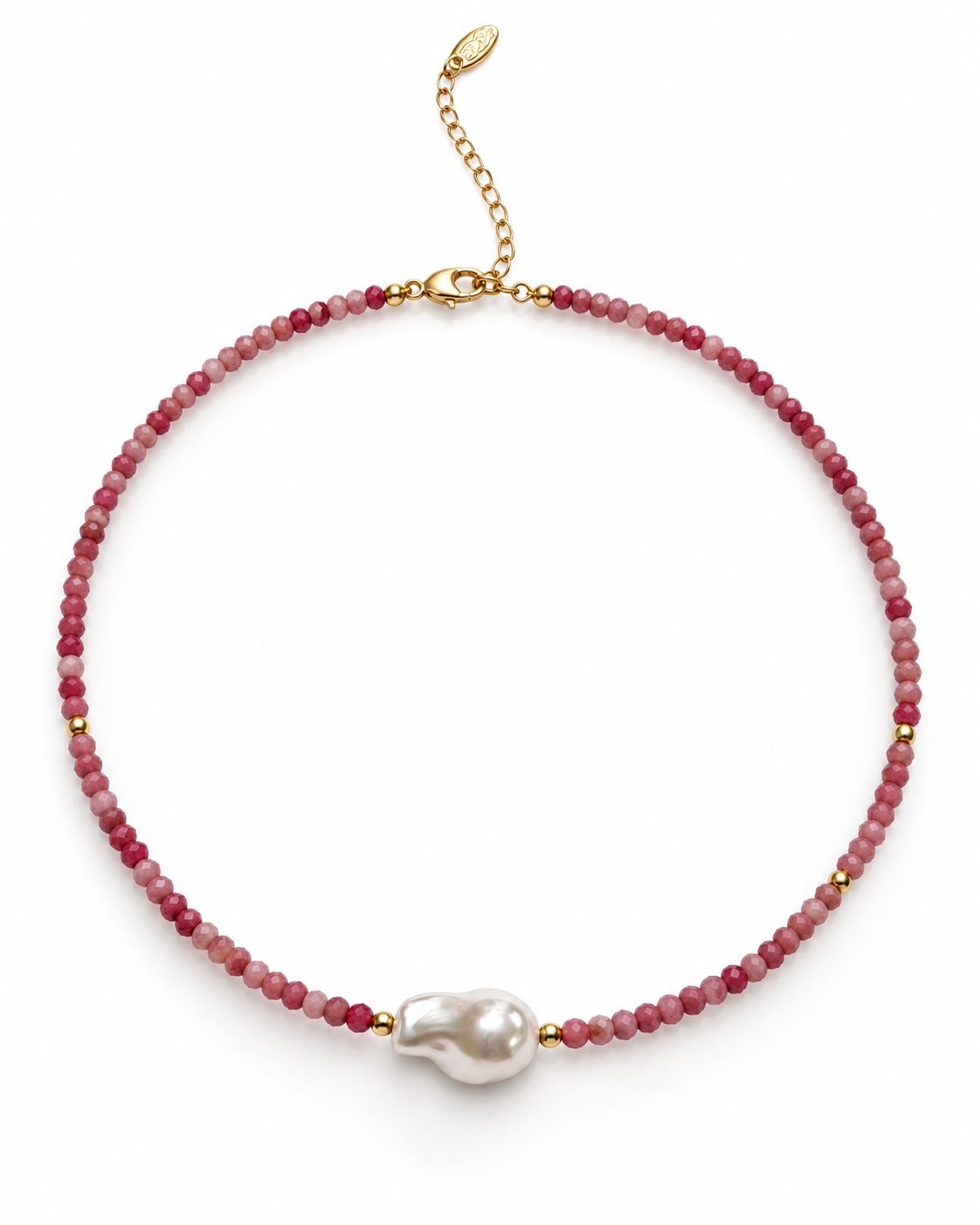 FACETED BAROQUE PEARL NECKLACE
