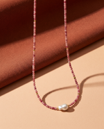 FACETED BAROQUE PEARL NECKLACE