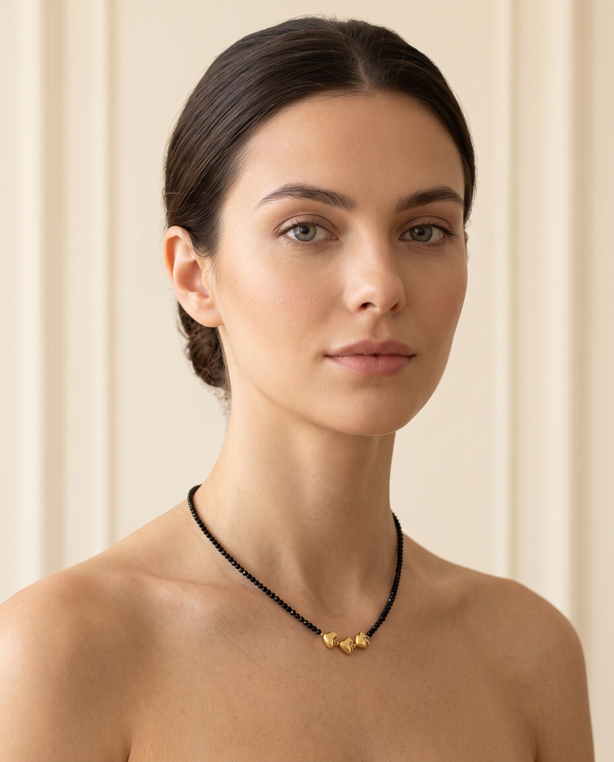 TRIPLE HEART BEAD NECKLACE