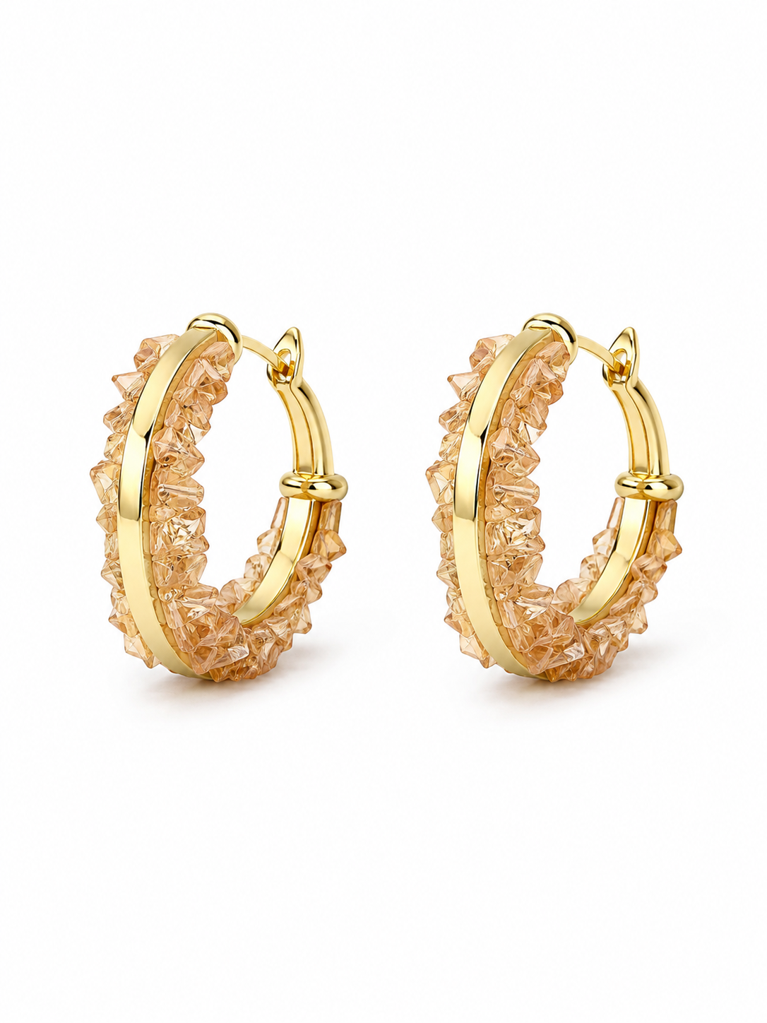 GILDED AMBER MOSAIC EARRING