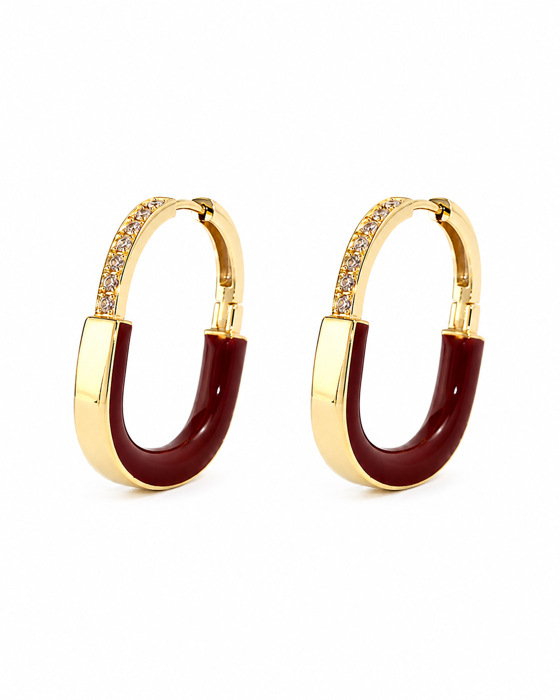 CRIMSON HALO HOOP EARRING