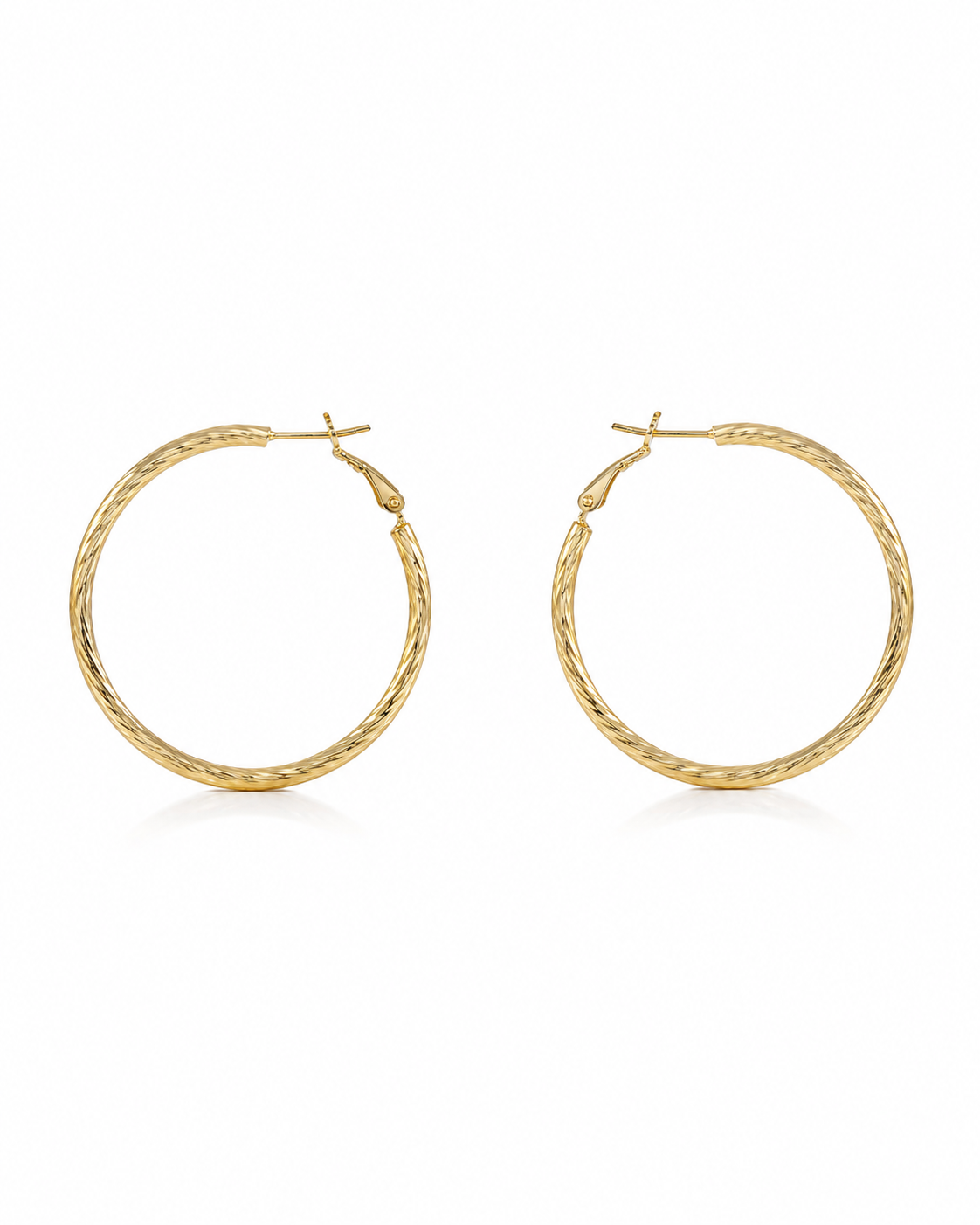 TWIST FACET RING EARRING